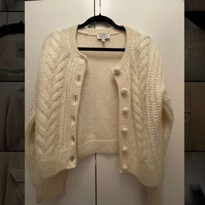 & Other Stories Cream Colored Cardigan